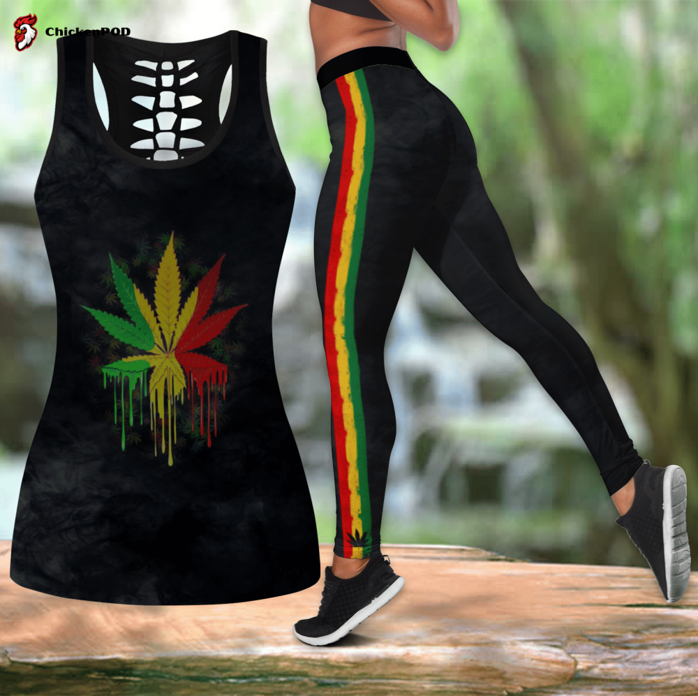 Tropical Skull  tanktop & legging outfit For Women Sport Gifts