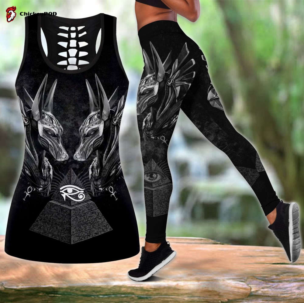 Wolf Native American 3D All Over Printed Legging + Hollow Tank