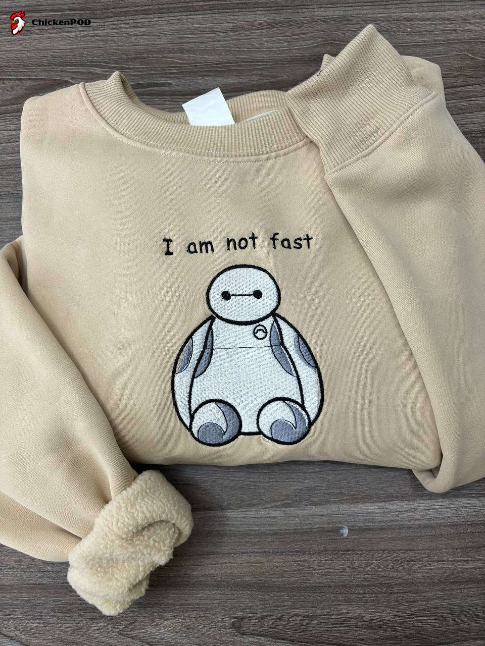 I Am Not Fast Baymax Embroidered Sweater – Cartoon Crewneck Vintage Shirt – Gift for Him