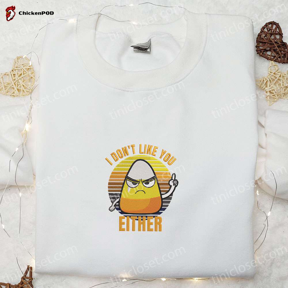 Funny Halloween Candy Corn Embroidered Shirt – Spooktacular Halloween Clothing & Gift Ideas