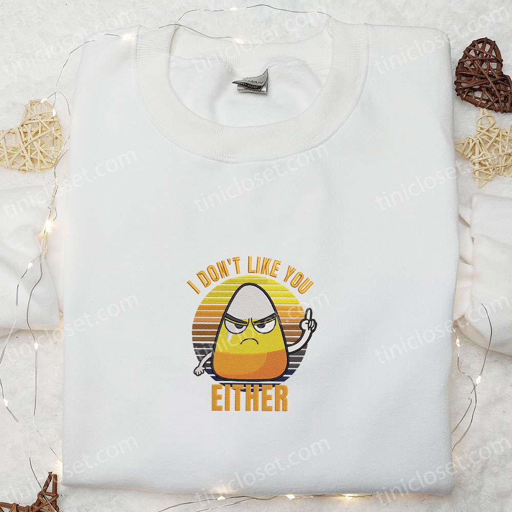 Funny Halloween Candy Corn Embroidered Shirt – Spooktacular Halloween Clothing & Gift Ideas