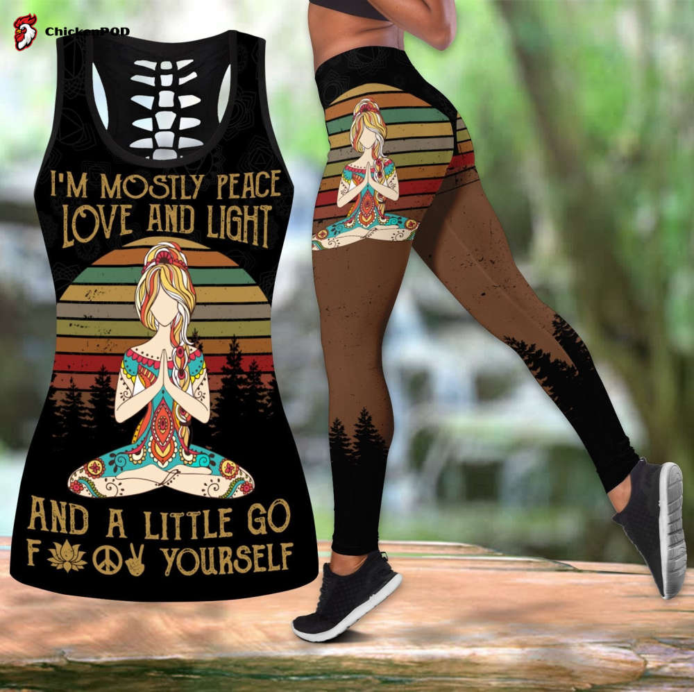 I’m Mostly Peace Love And Light – Yoga Combo Tank + Legging