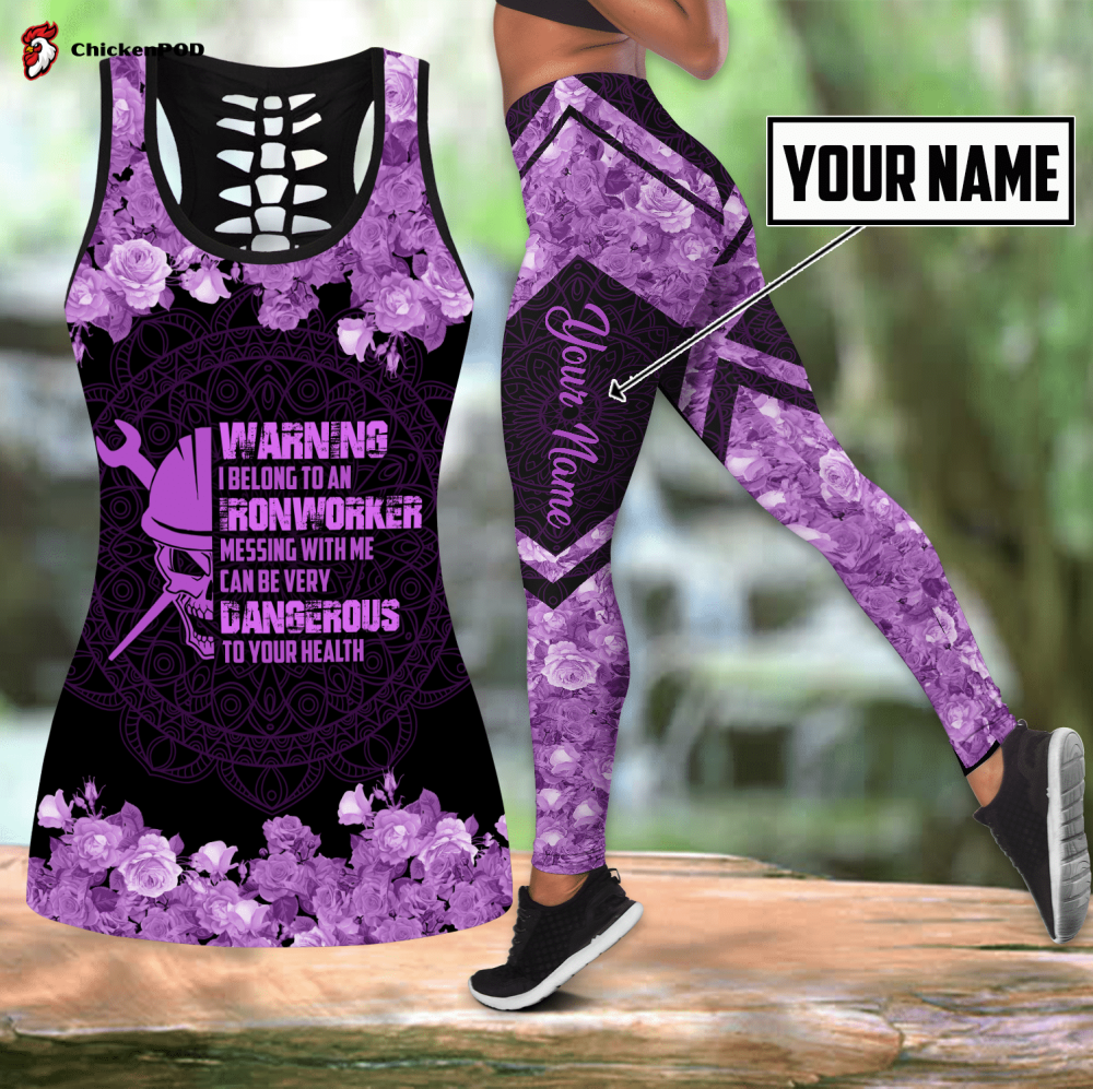 Ironworker purple hollow tank + leggings combo