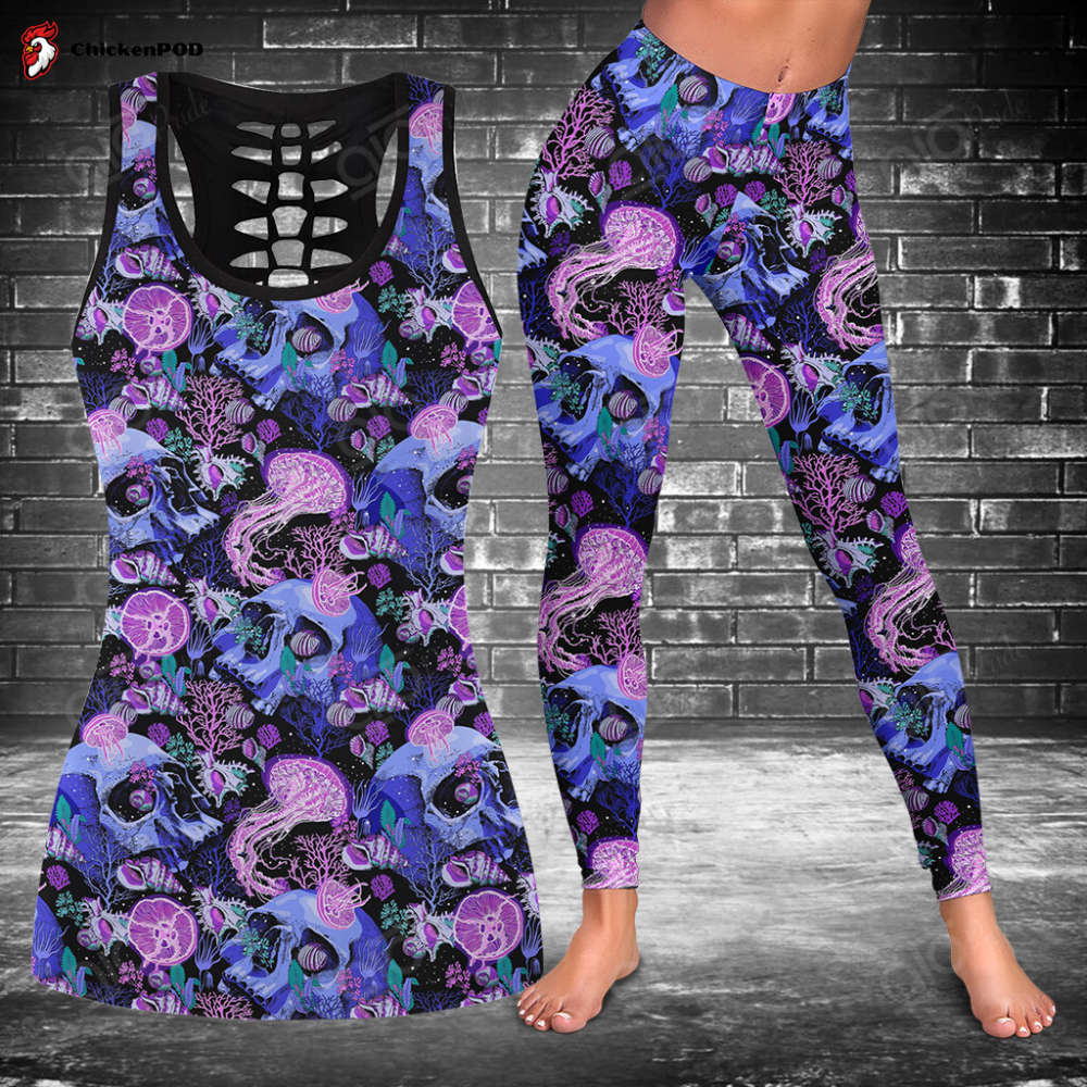 Jellyfish Skull Hollow Tank Top Or Legging