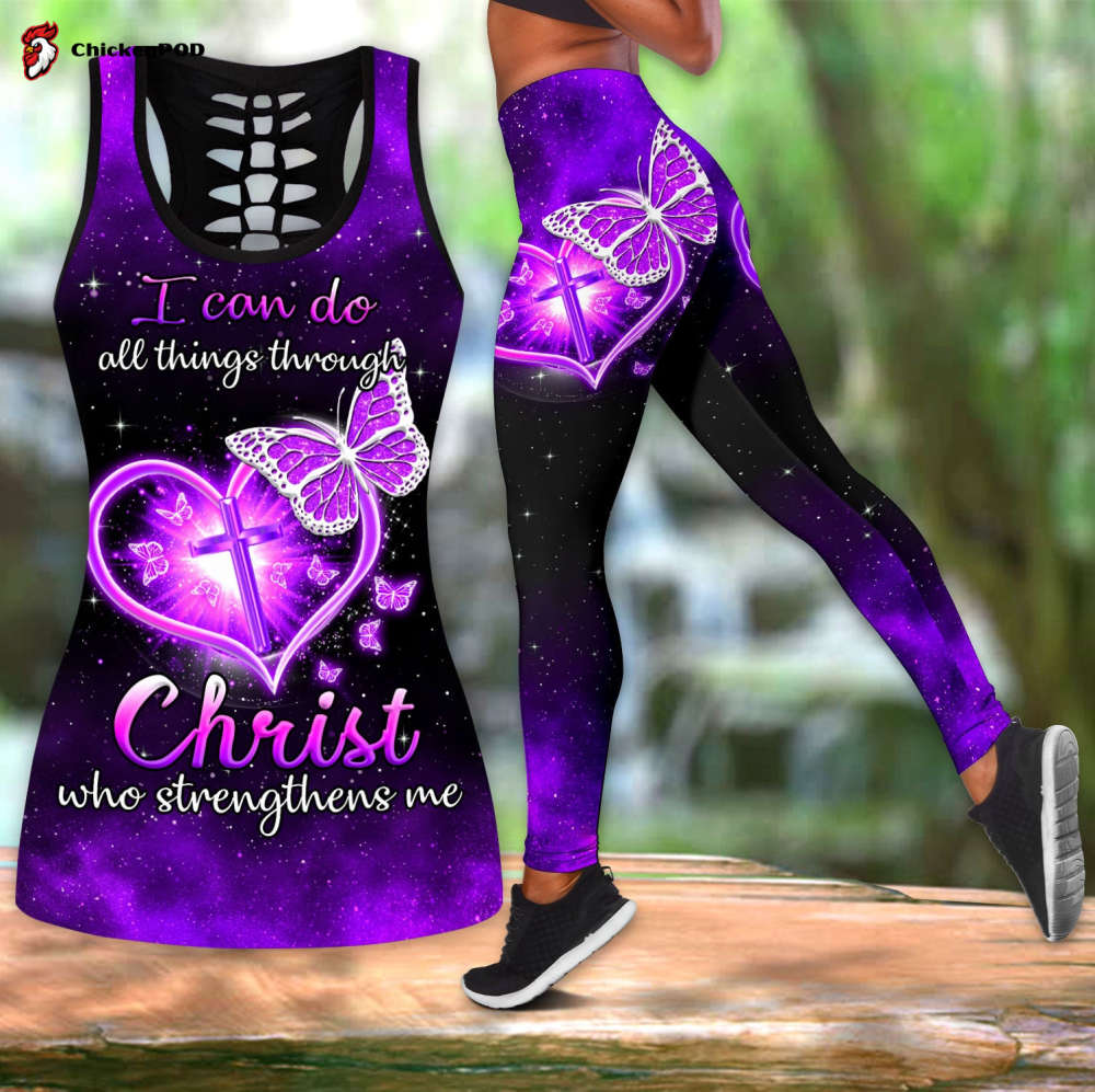 Jesus Butterfly All Over Printed Combo Tanktop + Legging