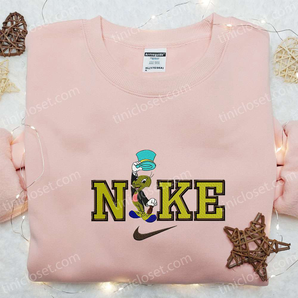 Jiminy Cricket x Nike Cartoon & Pinocchio Disney Embroidered Shirts Custom Nike Tees