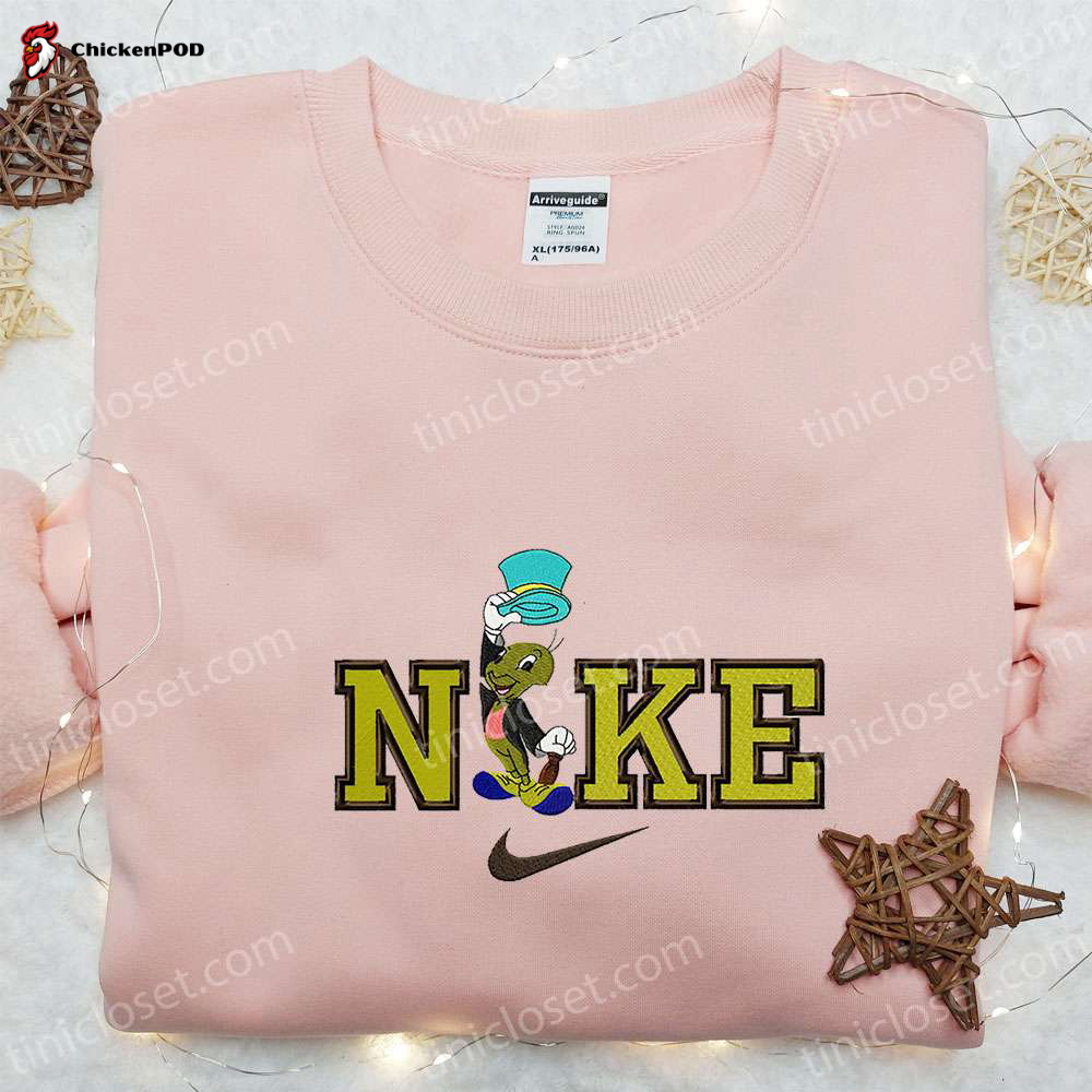 Jiminy Cricket x Nike Cartoon & Pinocchio Disney Embroidered Shirts Custom Nike Tees