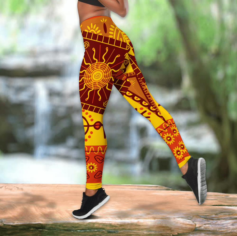 Juneteenth  African Art Combo Legging + Tank Top SN