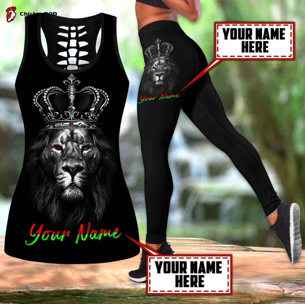 Cat Lover combo outfit legging + hollow tank For Women Sport Gifts PL