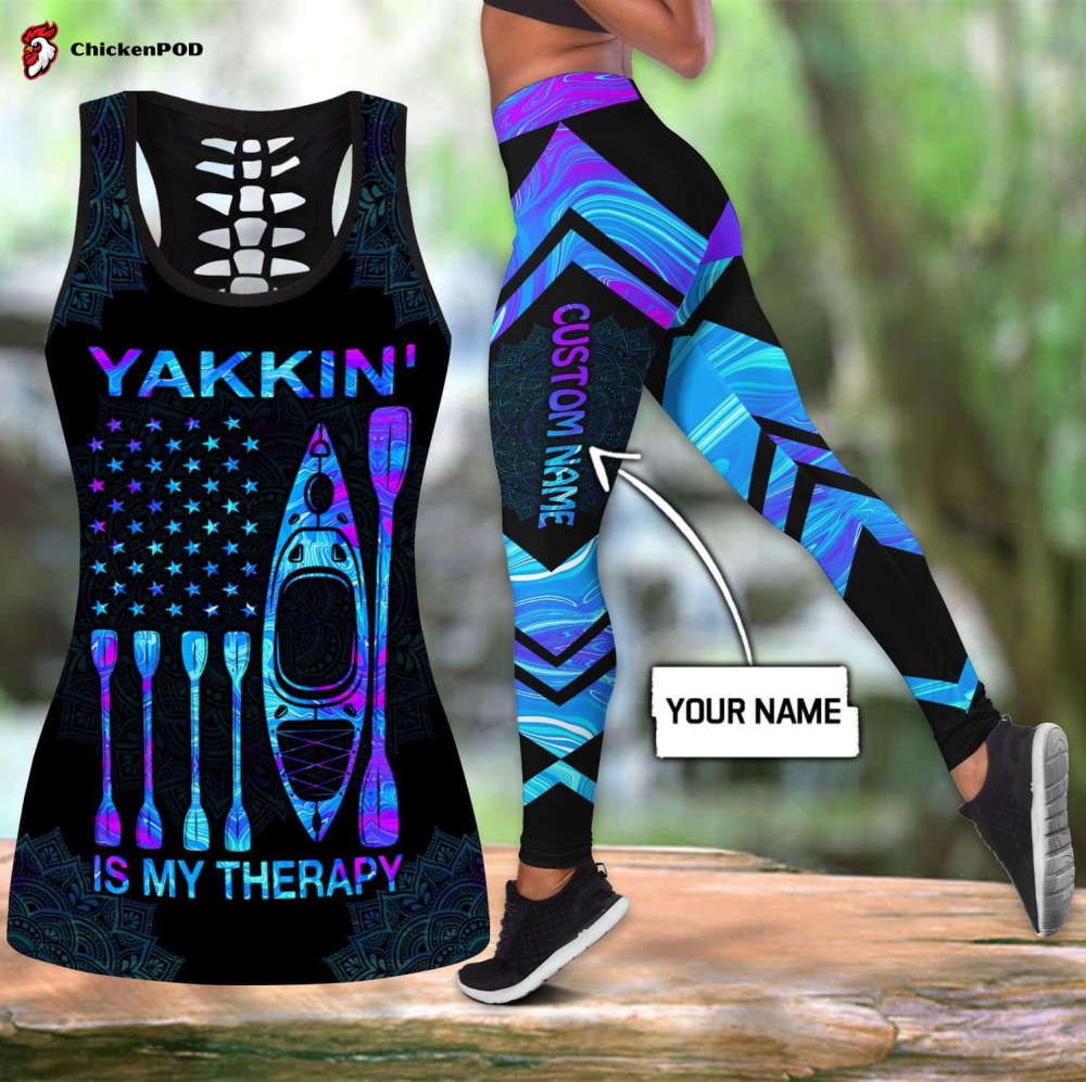 Kayak custom name legging + hollow tank combo