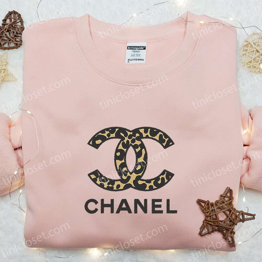 Leopard Chanel Logo Embroidered Shirt & Hoodie: Best Gift Idea for Fashion Enthusiasts