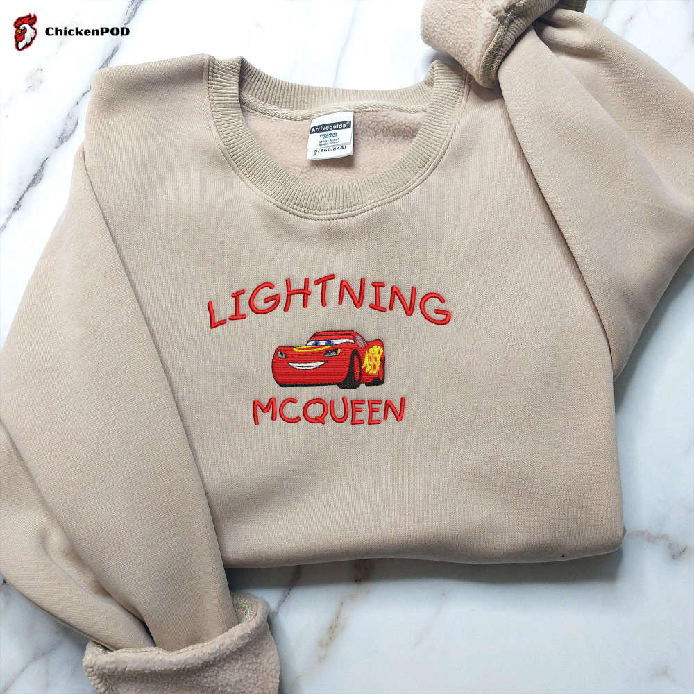 Lightning McQueen Embroidered Sweatshirts – Perfect Christmas Gift Trending Crewneck