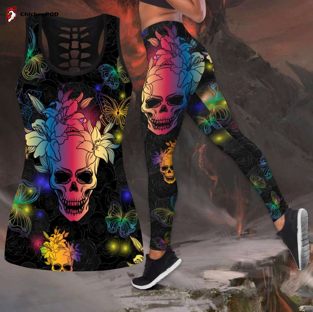 Love Animal Skull full color and Tattoos tanktop & legging outfit For Women Sport Gifts Q