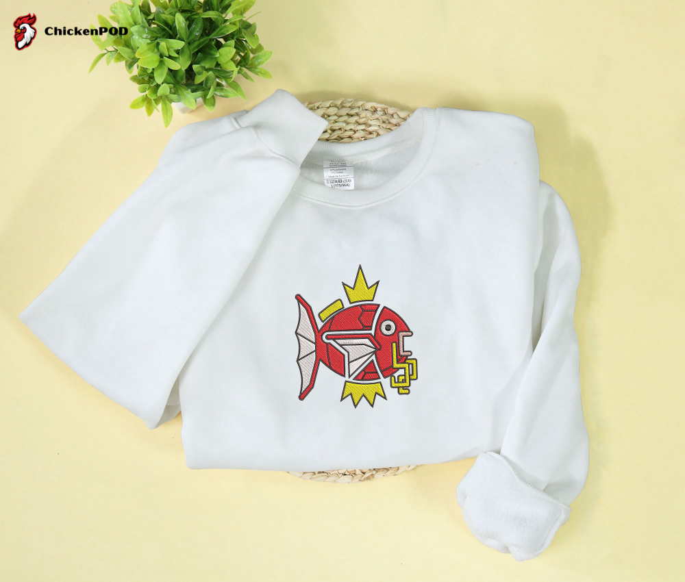 Anime Magikarp Embroidered Sweatshirt – Monster Hunter Style Gift