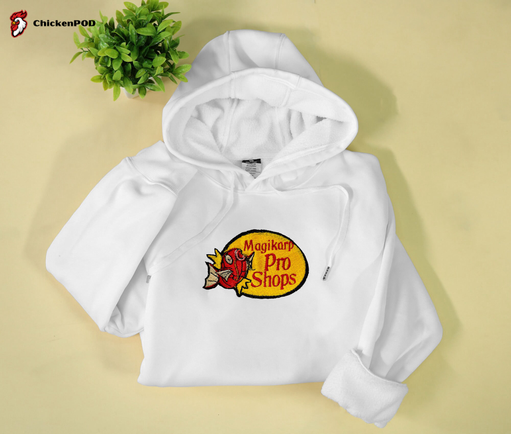 Magikarp Pro Shops Embroidered Hoodie – Perfect Gifts for Christmas Birthday & Valentine s Day