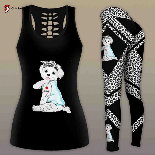 Pitbull Combo Tank top + Legging Outfit For Women Sport Gifts PL280311