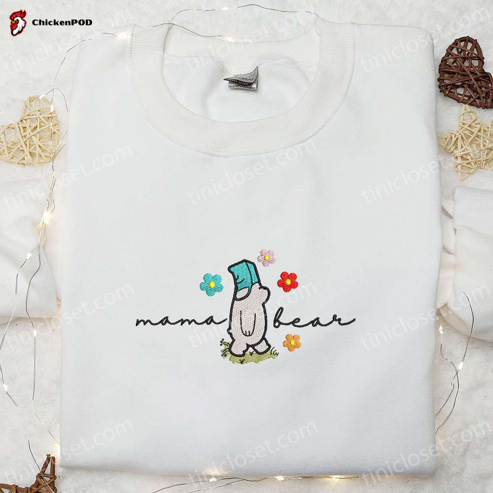 Shop Mama Bear Flowers: Embroidered Shirt & Mother’s Day Hoodie – Best Gift For Mom