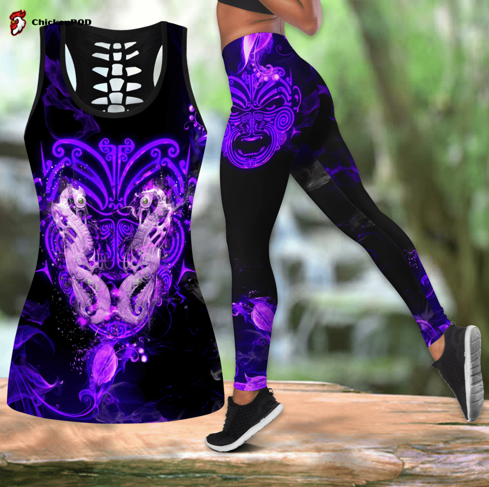 Maori moko manaia new zealand tank top & leggings outfit For Women Sport Gifts