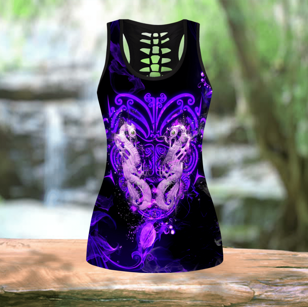 Maori moko manaia new zealand tank top & leggings outfit For Women Sport Gifts