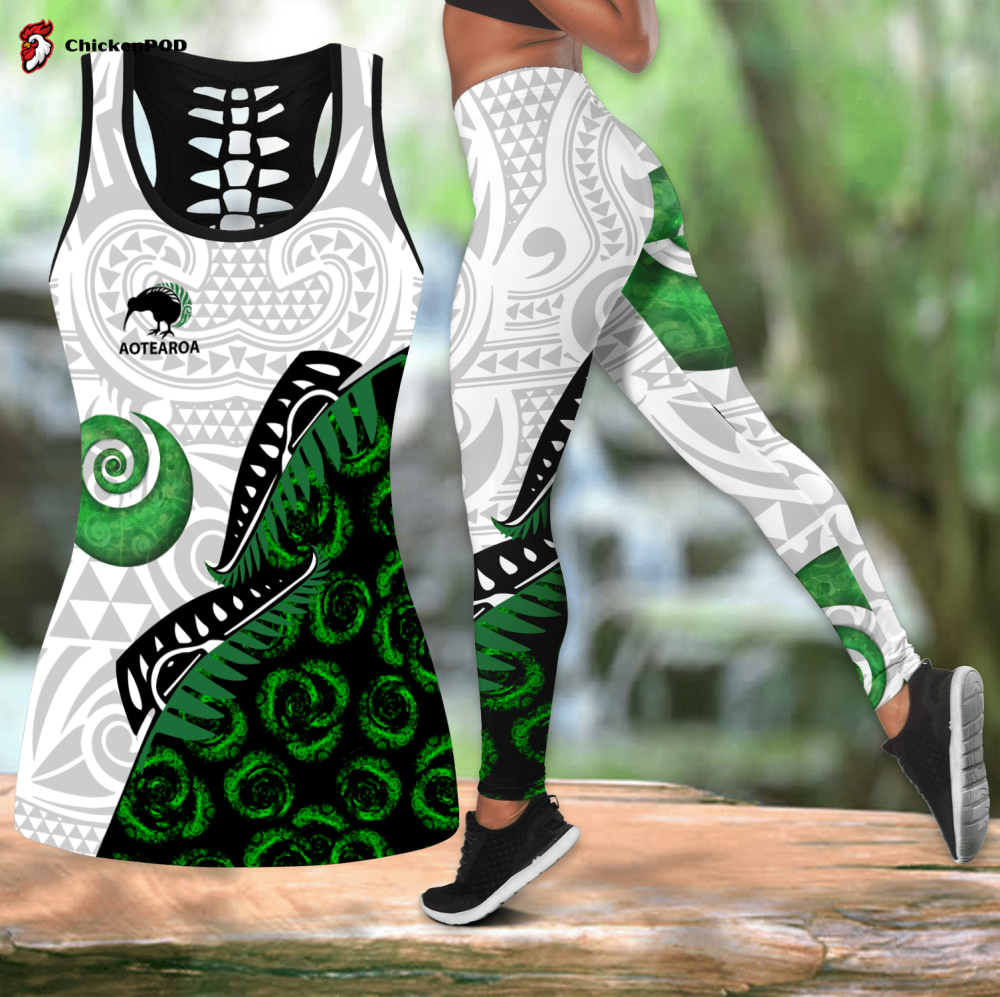 Maori pounamu jade tank top & leggings outfit For Women Sport Gifts