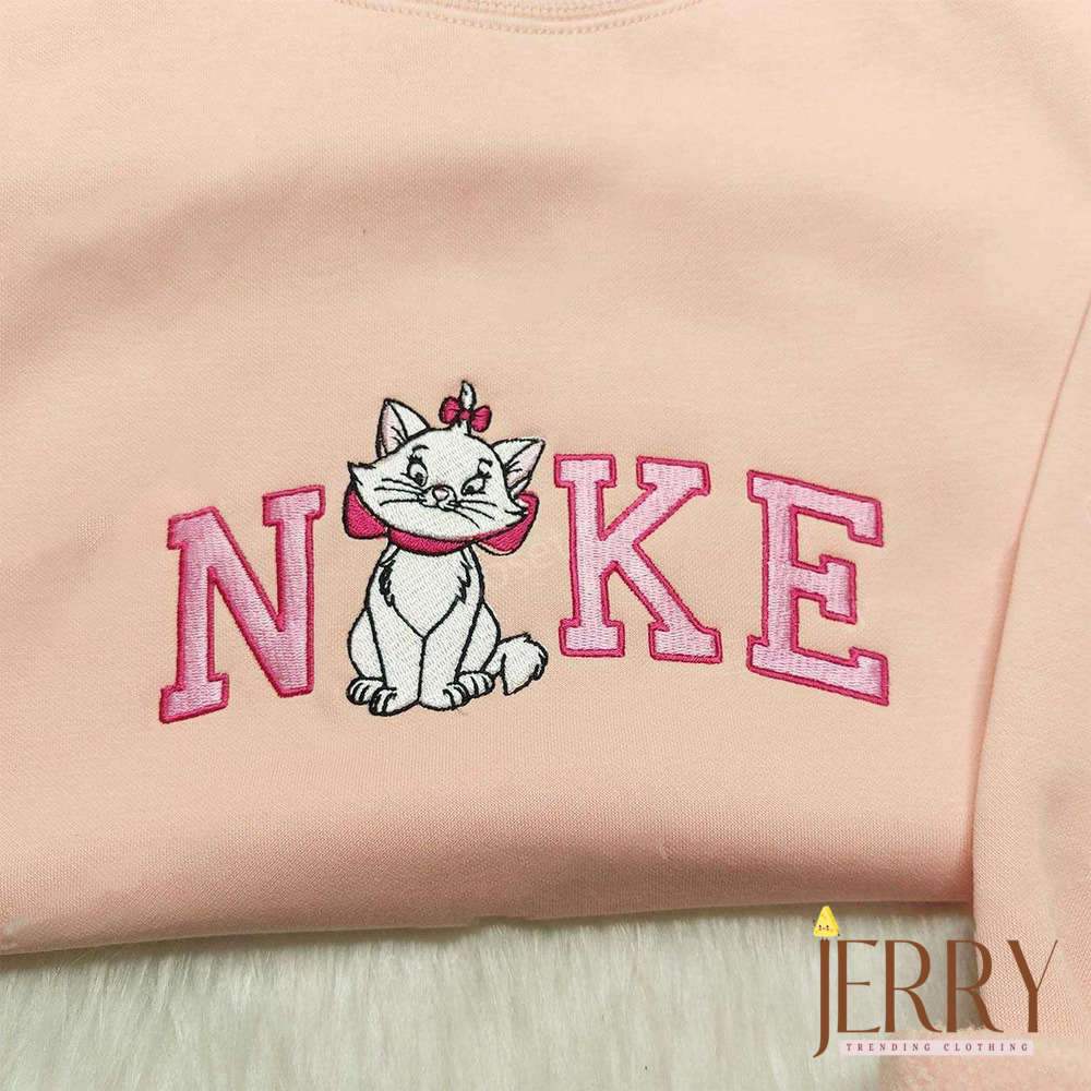 Marie Cat Nike Embroidered Sweatshirt & Disneyland Family Shirts: Inspired Nike Hoodie