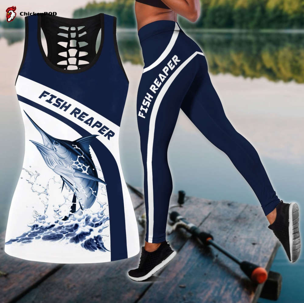 Marlin fishing design d print Combo Legging Tank For Women Sport Gifts