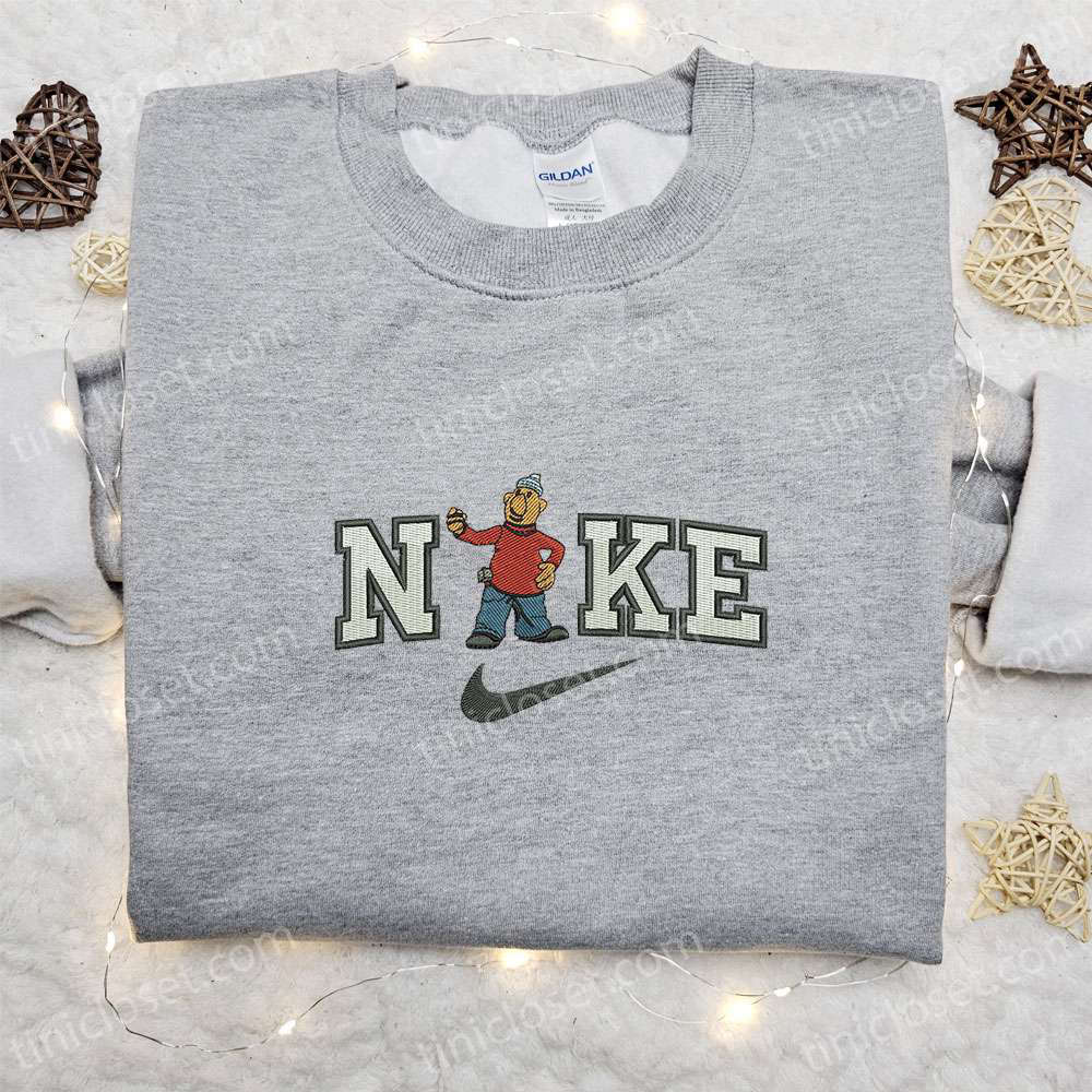 Stylish Mat x Nike Cartoon Embroidered Shirt Pat and Mat Inspired Get your Nike Inspired Embroidered Shirt Now!