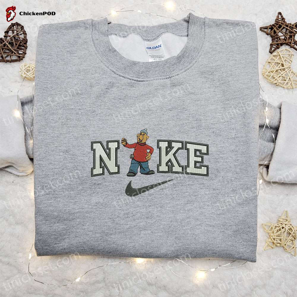 Stylish Mat x Nike Cartoon Embroidered Shirt Pat and Mat Inspired Get your Nike Inspired Embroidered Shirt Now!