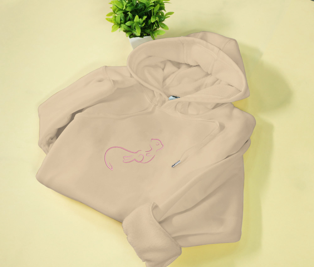 Mew Embroidered Hoodie: Perfect Gift for Christmas Birthday Halloween – Shop Now!