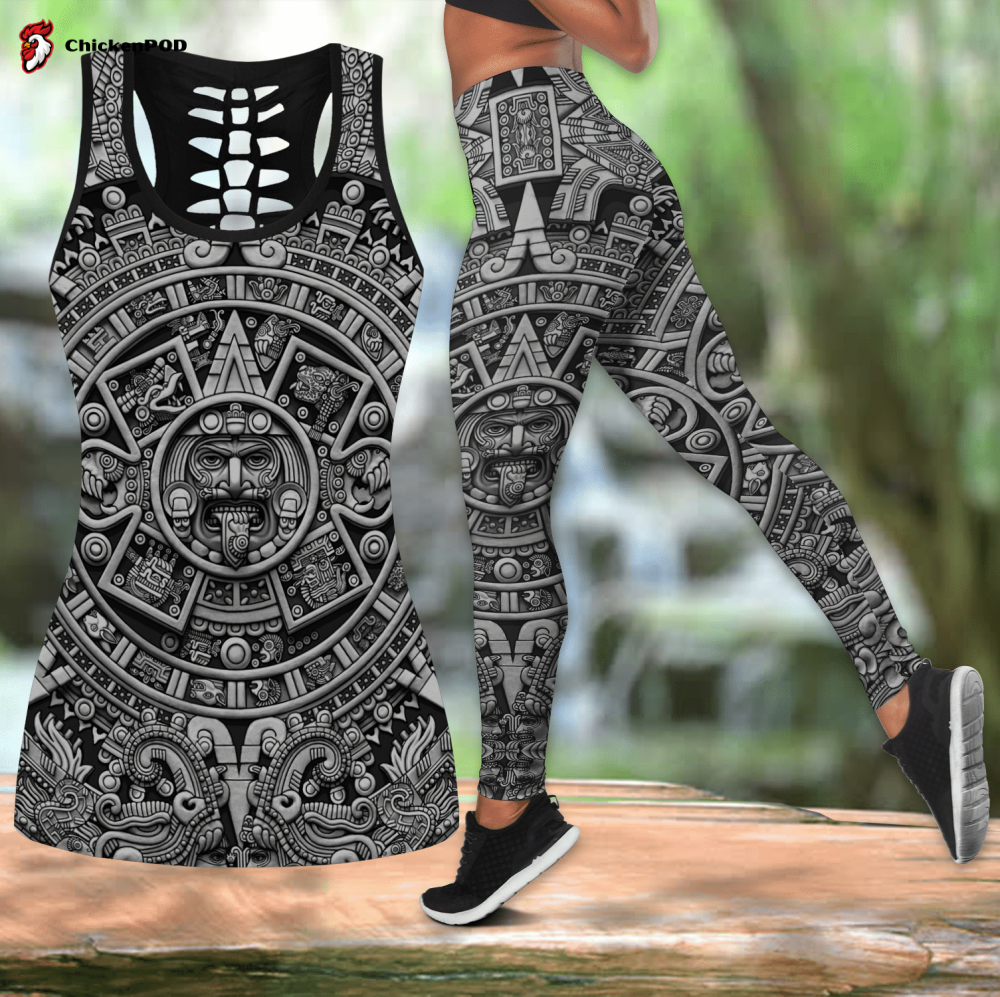 Mexican Aztec Warrior Combo Tank Top + Legging Sport Gifts. Sport Gifts