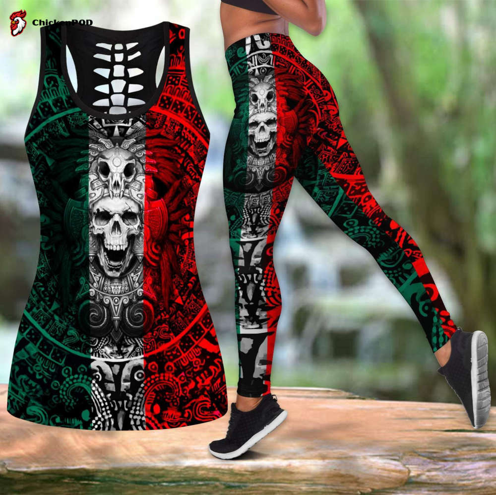 Mexican Aztec Warrior Combo Tank Top + Legging Sport GiftsS