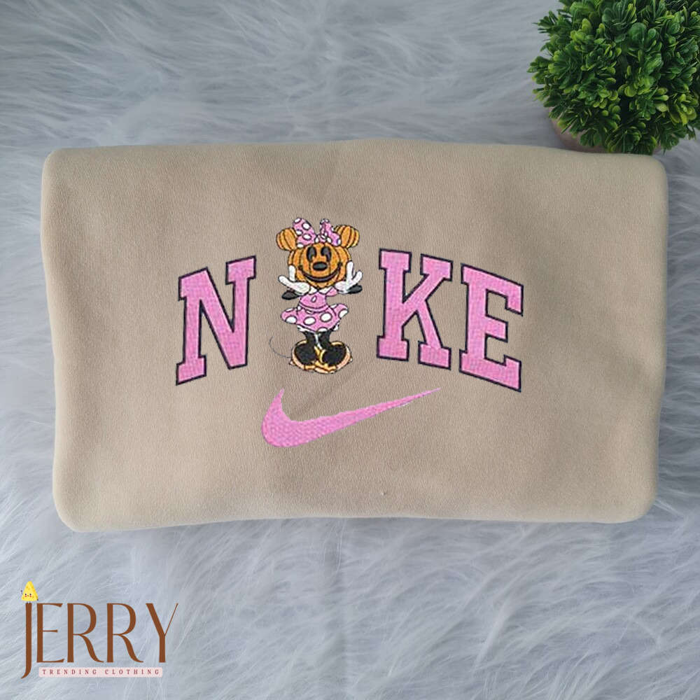 Disney Nike Embroidered Sweatshirt: Miss Bianca & Bernard Trendy Unique Design