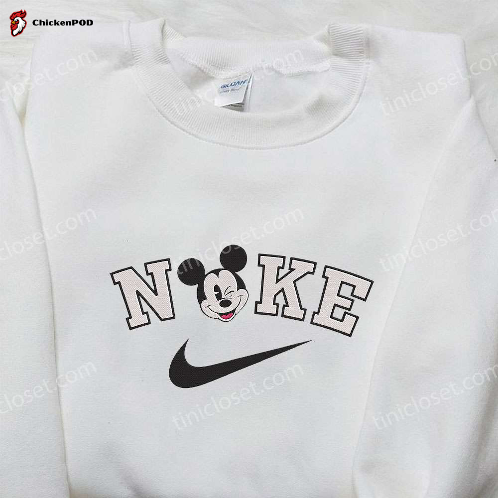 Mickey Mouse x Nike Embroidered Hoodie & Shirt: Disney Inspired Apparel with Nike s Touch