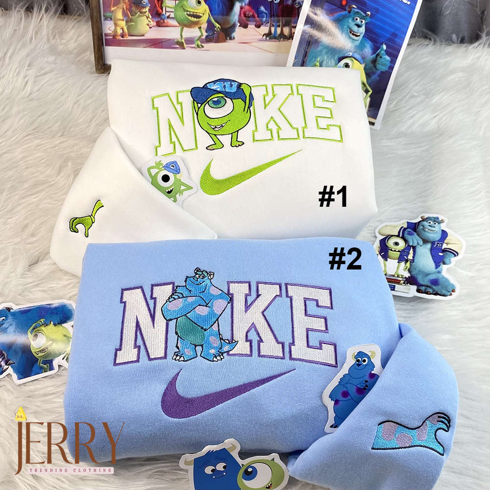 Disney Nike Embroidered Sweatshirt – Mike Wazowski and James Sullivan Monsters Inc