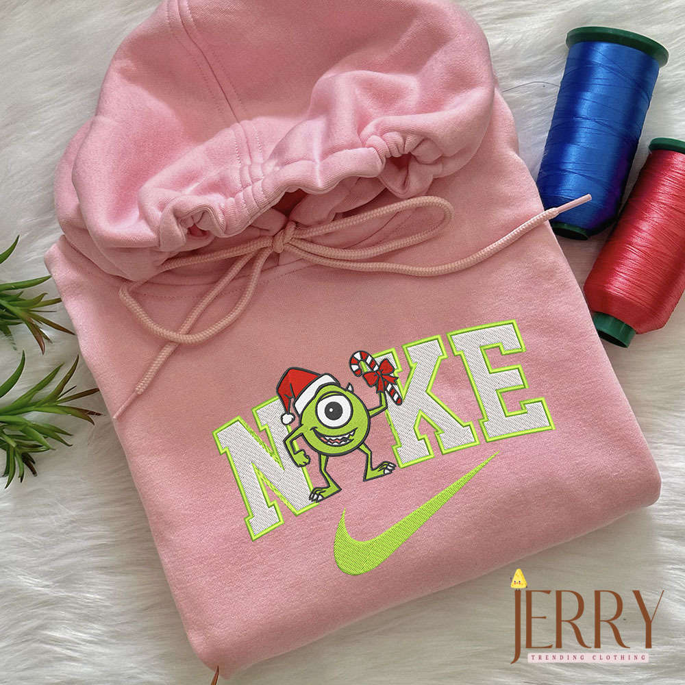 Disney Christmas Nike Sweatshirt with Mike Wazowski Embroidery – Festive & Stylish!