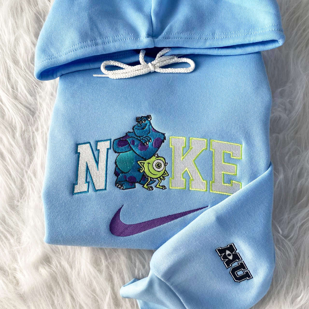 Monsters Inc Disney Nike Embroidered Sweatshirt – Mike Wazowski & James Sullivan