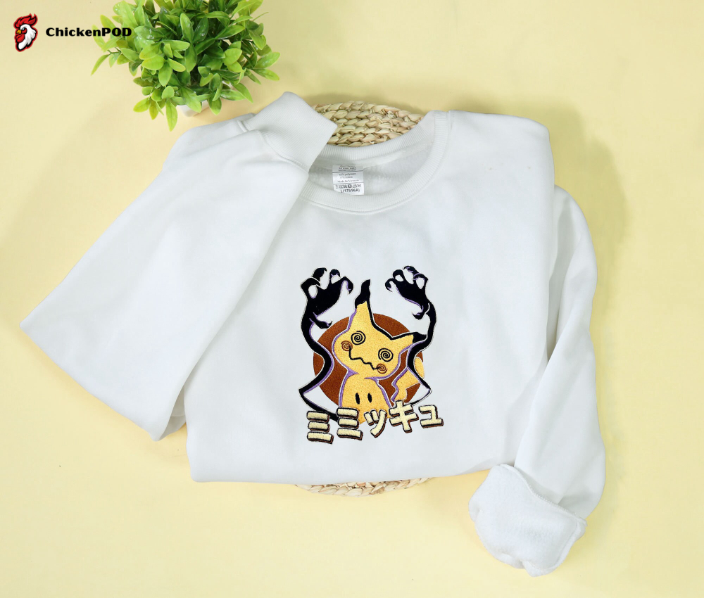 Mimikyu Embroidered Sweatshirt – Perfect Anime Gift for Christmas & Birthdays