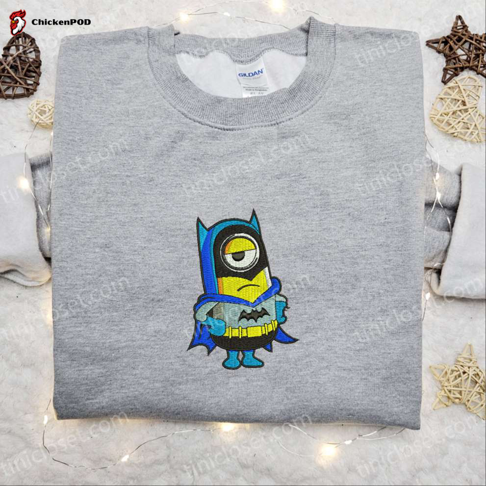 Minion Cosplay Batman Shirt & DC Superhero Movie Hoodie – Best Gift Idea with Embroidered Designs