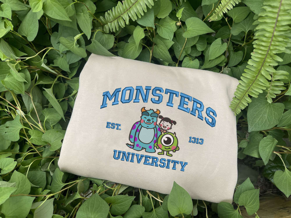 Get Trending Monster s University Crewneck Sweatshirt – Disney Movie Shirt & Embroidered Hoodie