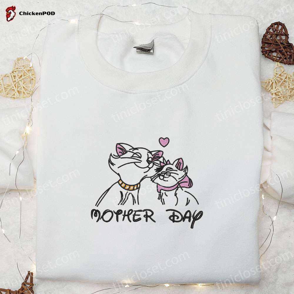 Disney Aristocats Embroidered Hoodie & Duchess-Marie Shirt: Perfect Mother s Day Gift