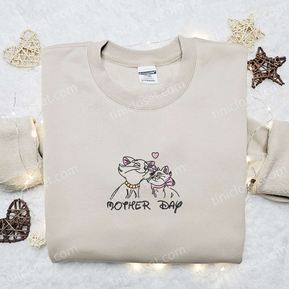 Disney Aristocats Embroidered Hoodie & Duchess-Marie Shirt: Perfect Mother s Day Gift