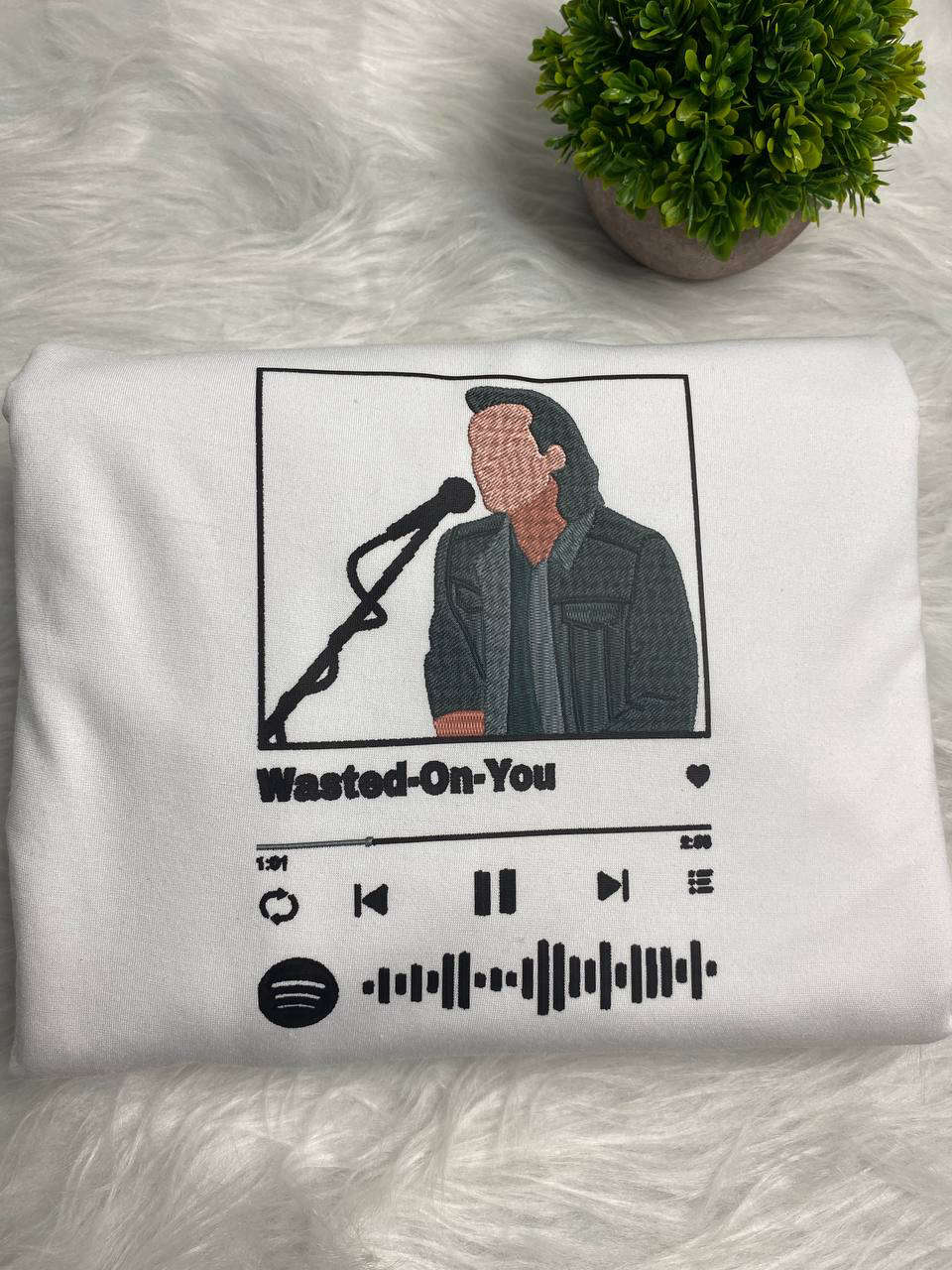 Wasted On You: Morgan Wallen Embroidered Sweatshirt – Music Song Merch