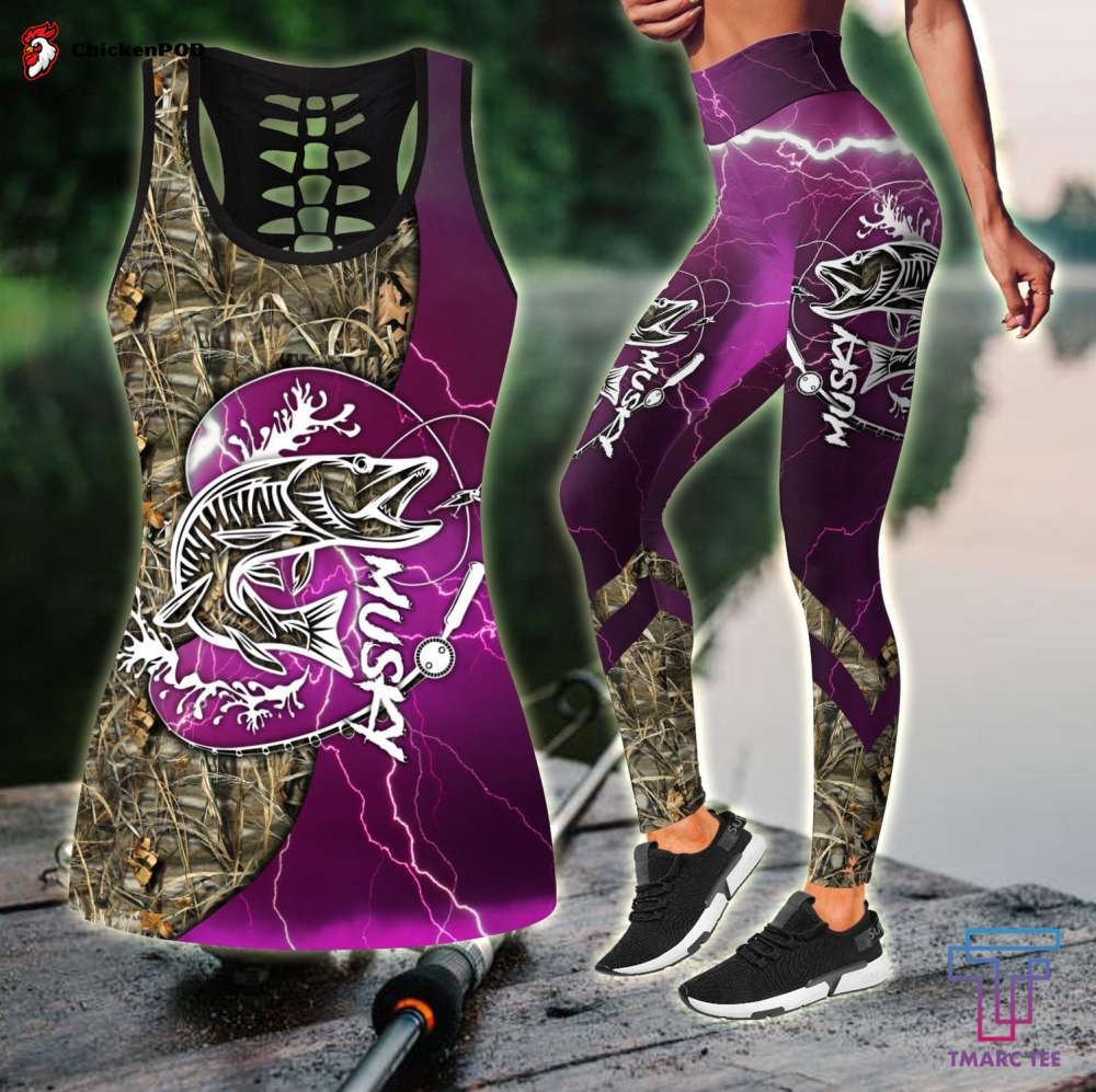 Musky fishing gear country girl Tattoo camo Combo Legging + Tank