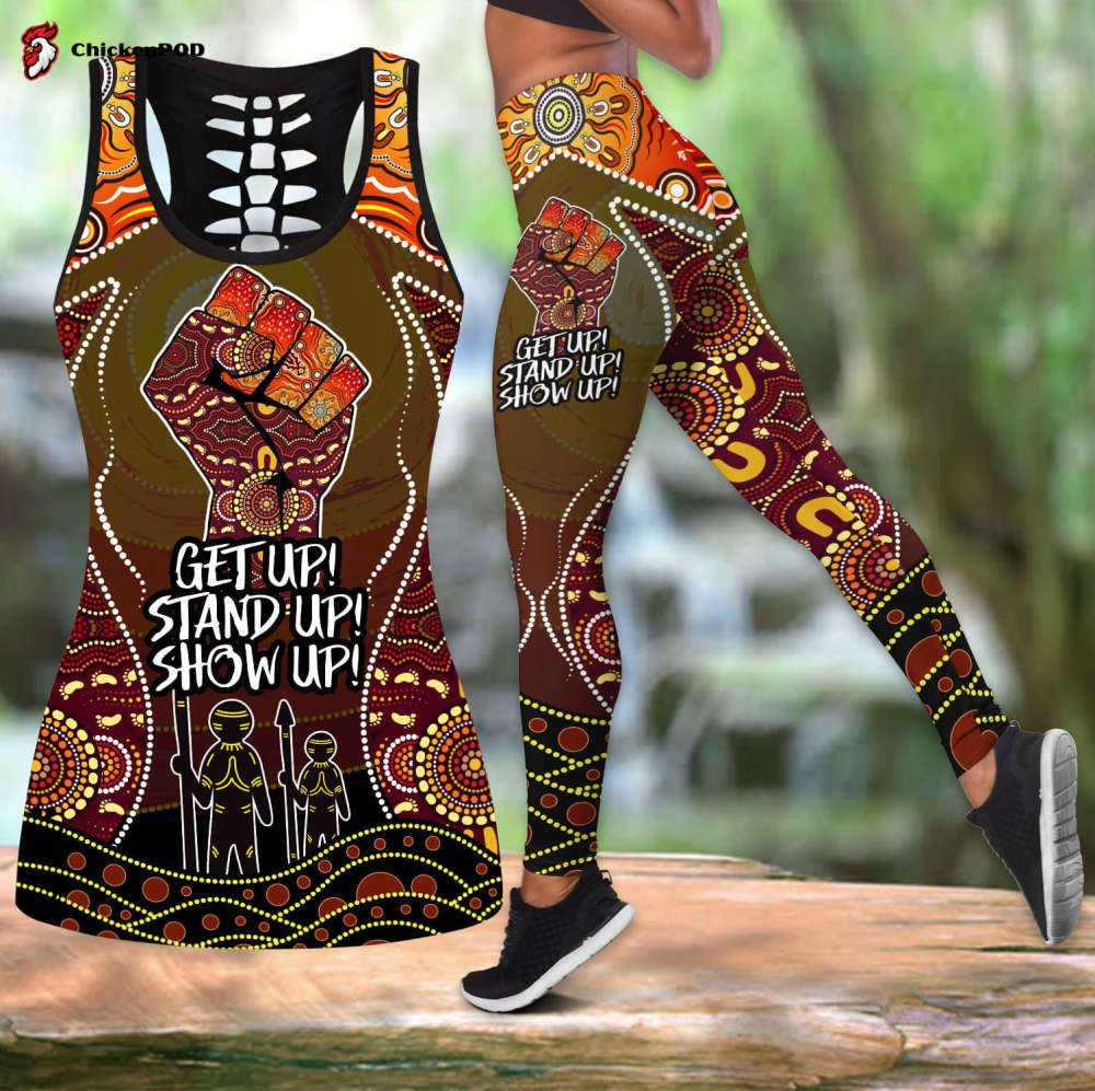 Naidoc Week 2022 Aboriginal Indigenous Get Up! Stand Up! Show Up! Combo Legging Tanktop