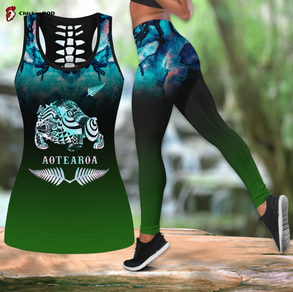 New zealand maori bulldog tank top & leggings outfit For Women Sport Gifts