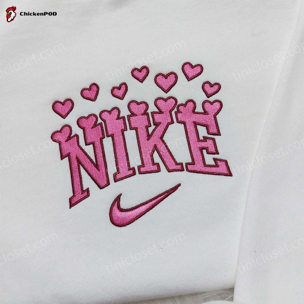 Nike Heart Love Embroidered Sweatshirt: Best Valentine s Day Gift Nike Inspired Logo Shirt