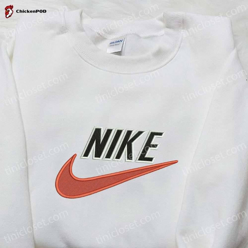 Custom Nike Swoosh Embroidered Shirt: Trendy Nike Inspired T-shirt