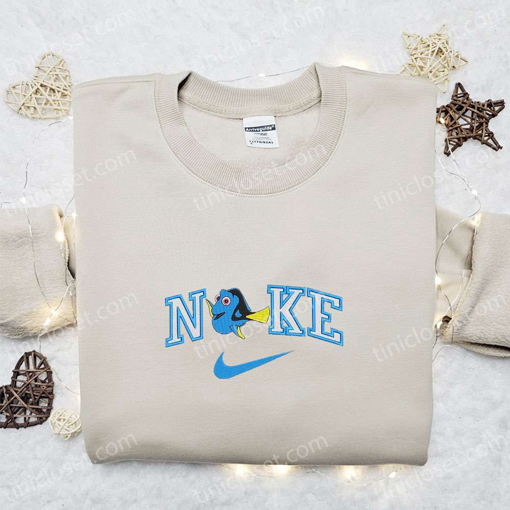 Nike x Dory Embroidered T-shirt: Finding Nemo Disney Custom Tee