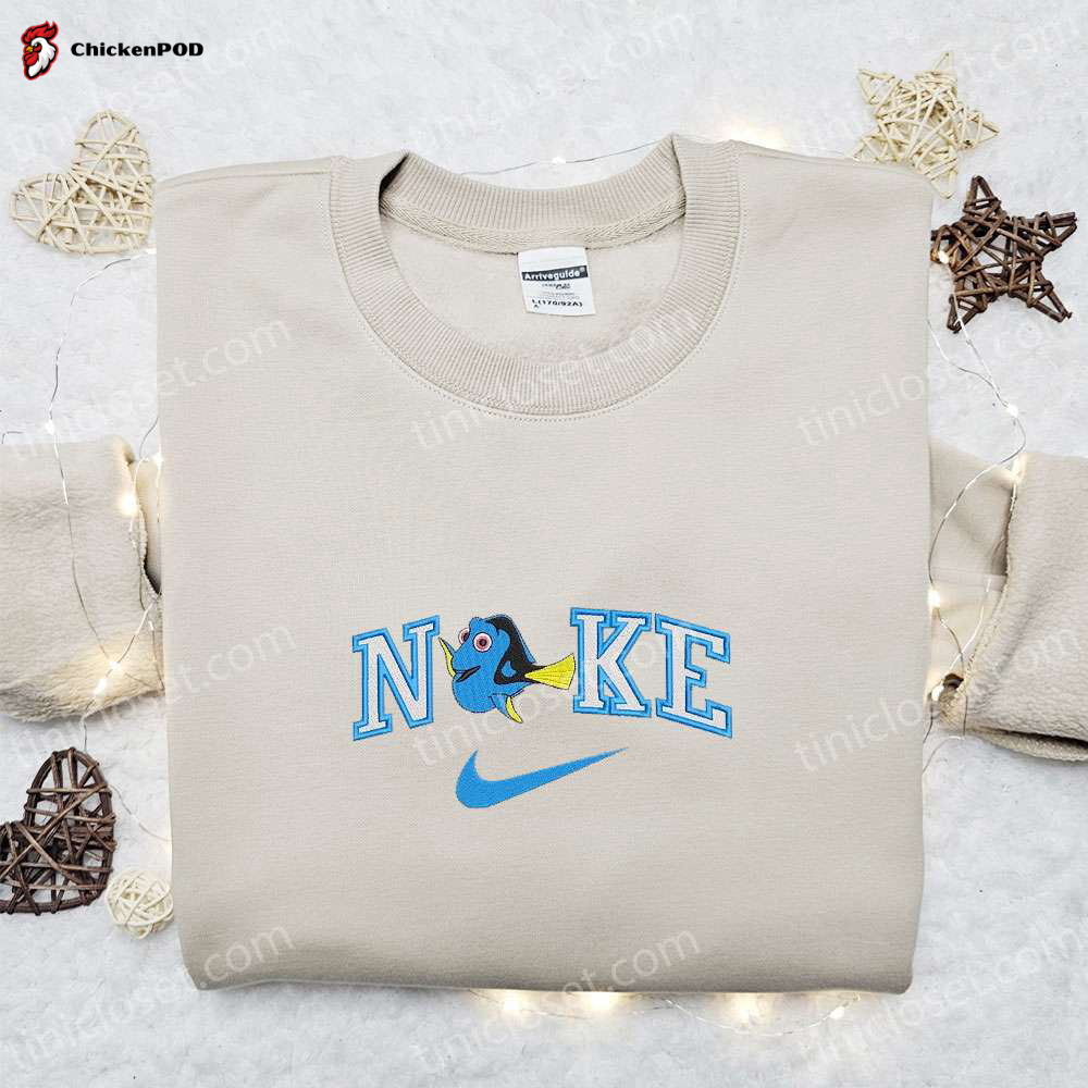 Nike x Dory Embroidered T-shirt: Finding Nemo Disney Custom Tee