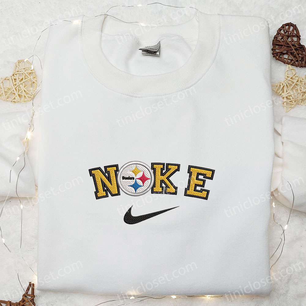 Nike x Steelers Embroidered T-shirt: Premium NFL Sports Gear with Custom Design